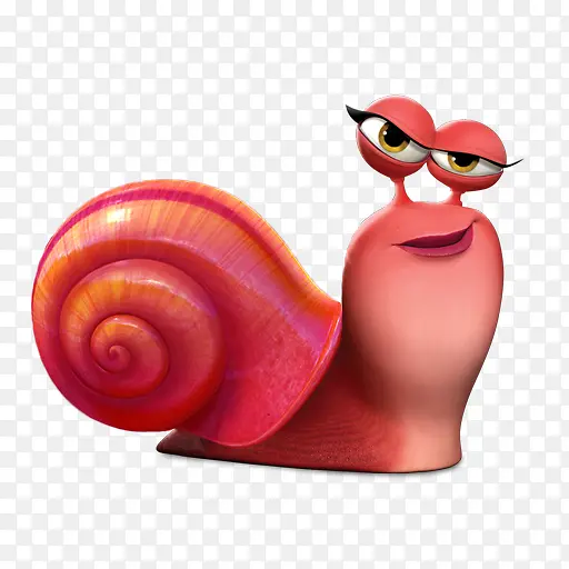 红色卡通蜗牛