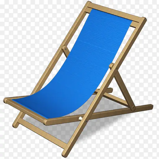 蓝色沙滩椅