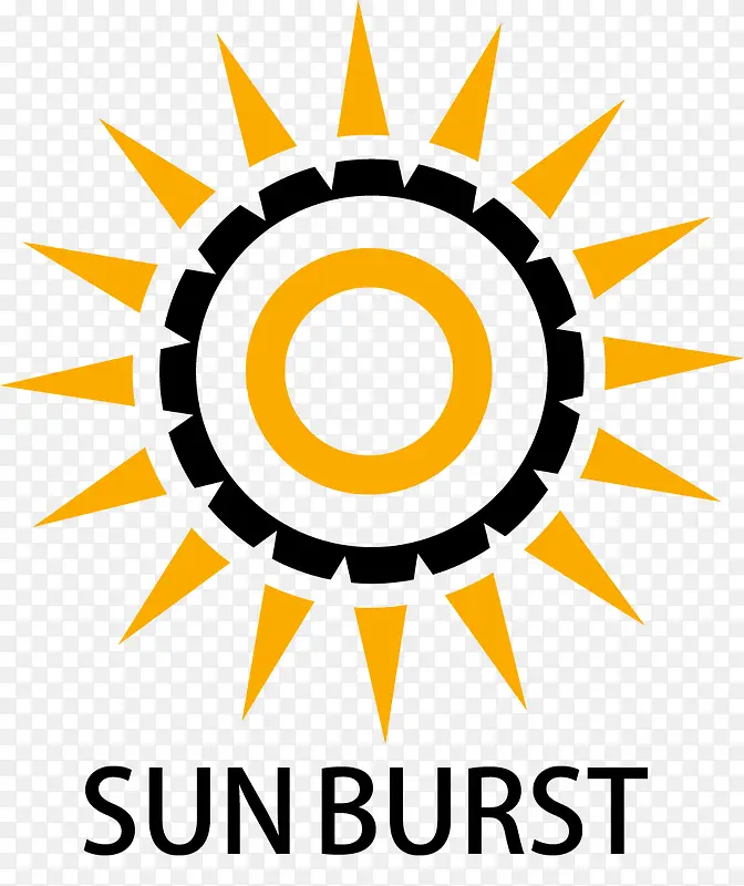 创意太阳标签矢量图