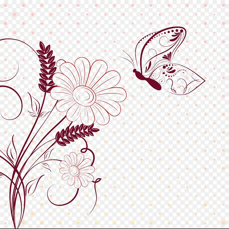 蝴蝶花卉