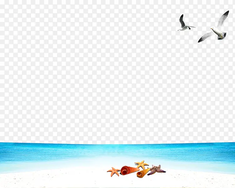 海滩海鸥免扣素材