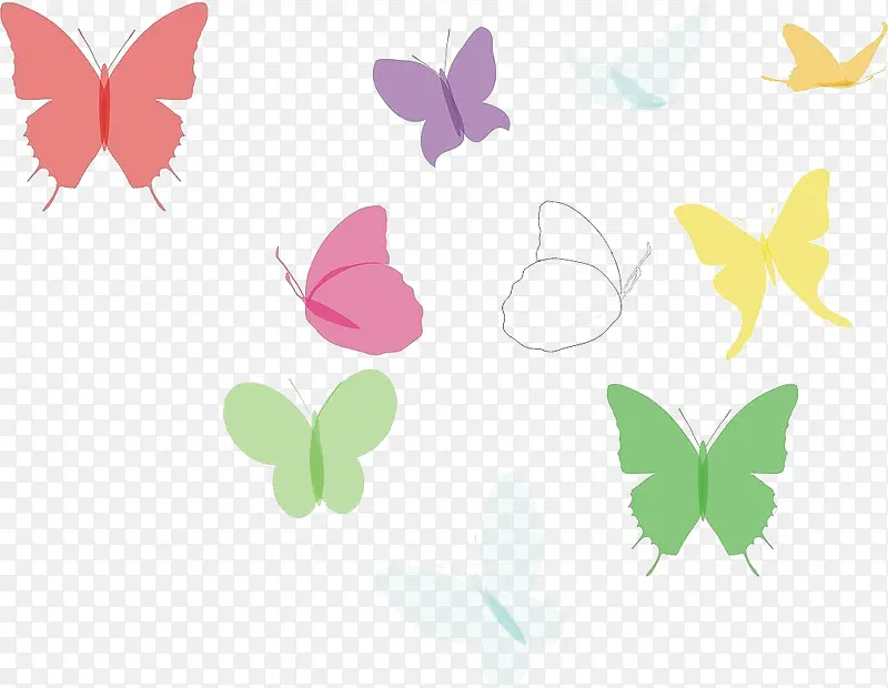 色彩蝴蝶装饰图案