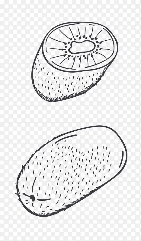 卡通手绘猕猴桃水果