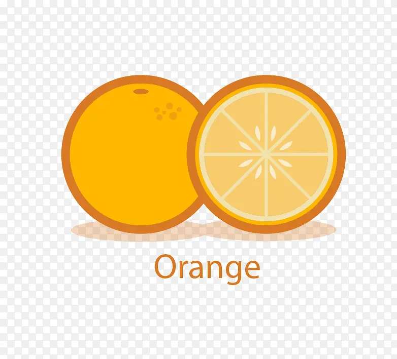 卡通橘子