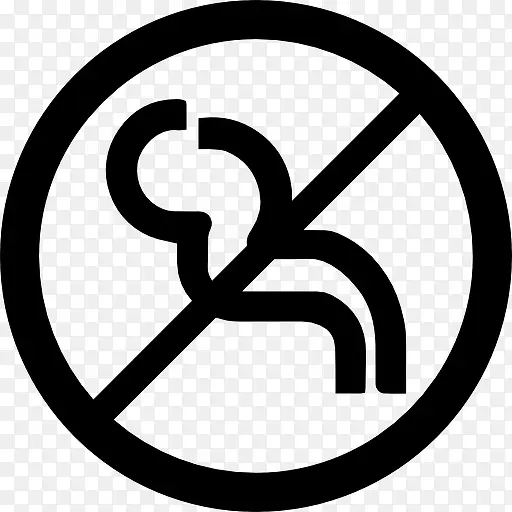 禁止吸烟圆信号图标