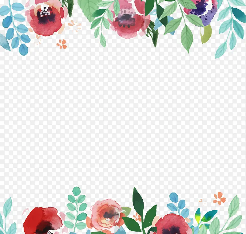 水彩花卉装饰图案