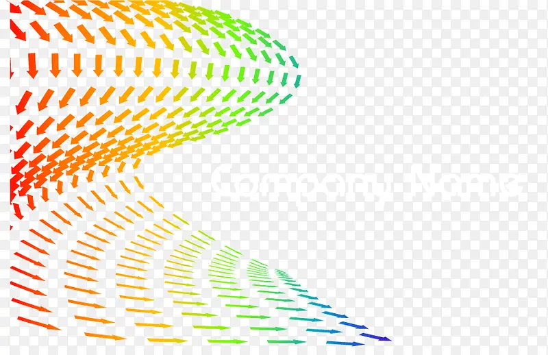 矢量手绘炫彩箭头