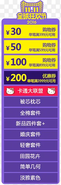 天猫活动购物券电商