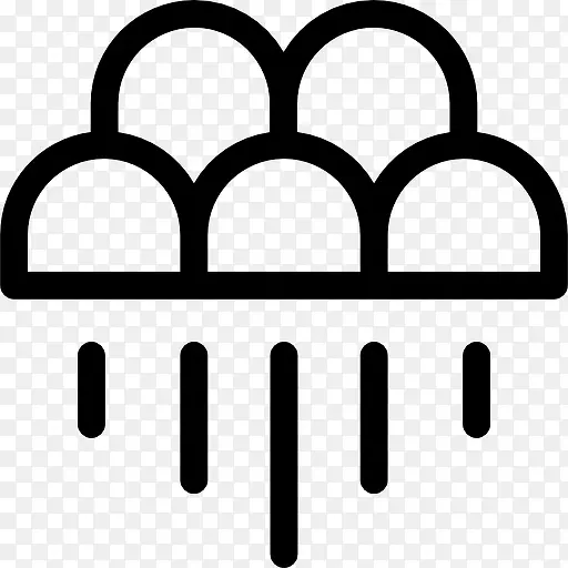 美国本土的雨云图标