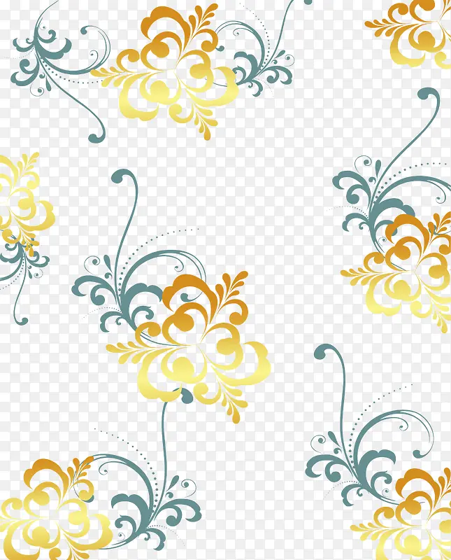欧式花藤花纹
