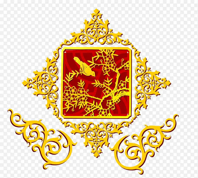 金色花纹底纹矢量图