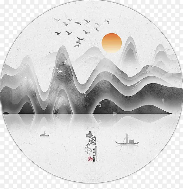 水墨山图片风景素材收藏