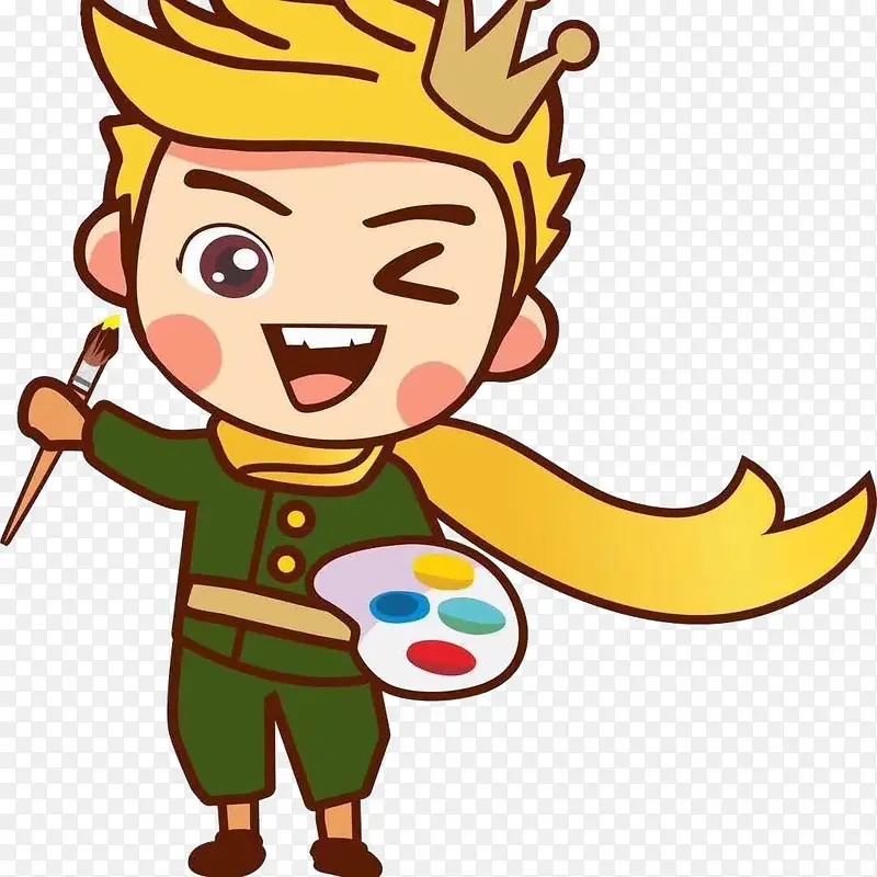 卡通男孩绘画