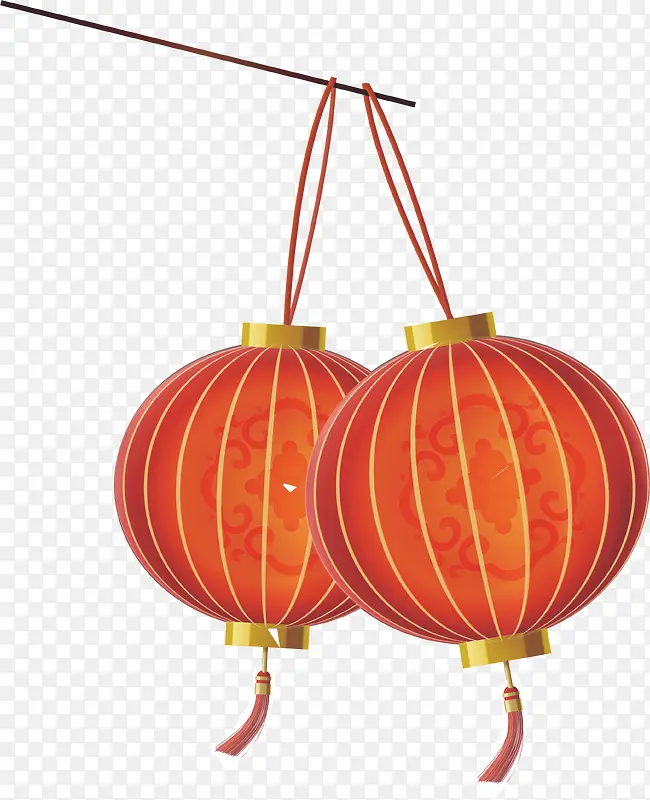 新年灯笼两个提灯PNG图片素材下载_图片编号10712017-PNG素材网