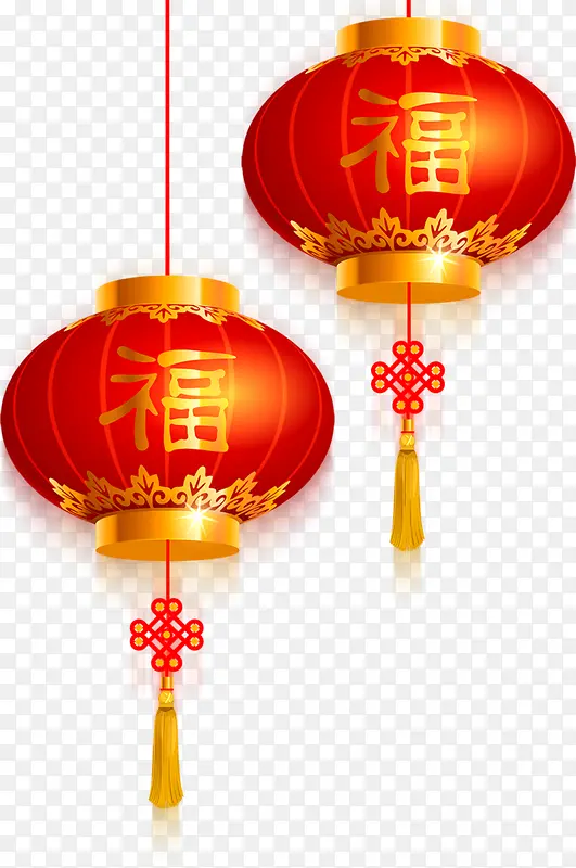 春节  红色灯笼装饰