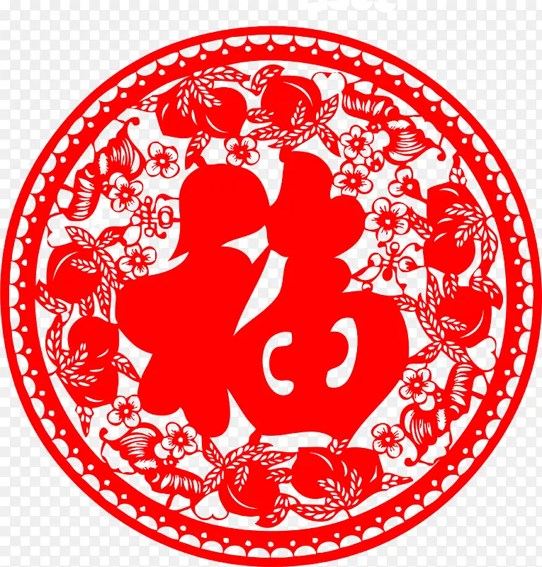 福 剪纸 窗花 插画 素材PNG图片素材下载_图片编号10714878-PNG素材网