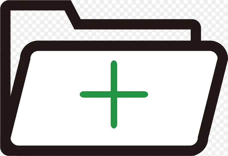 手绘线性新增文件图标