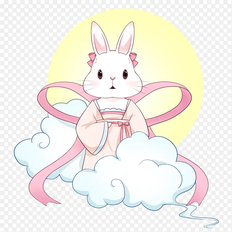 玉兔 卡通 插画 素材PNG图片素材下载_图片编号10715710-PNG素材网