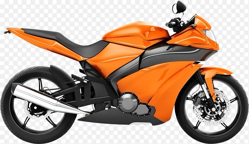 橘色的摩托车