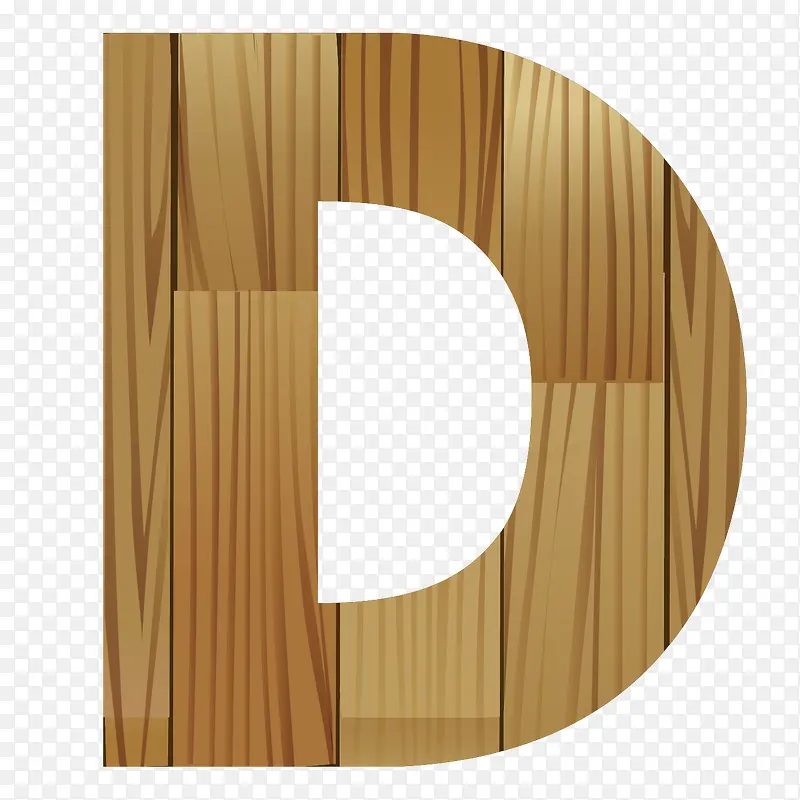木纹英文字母D