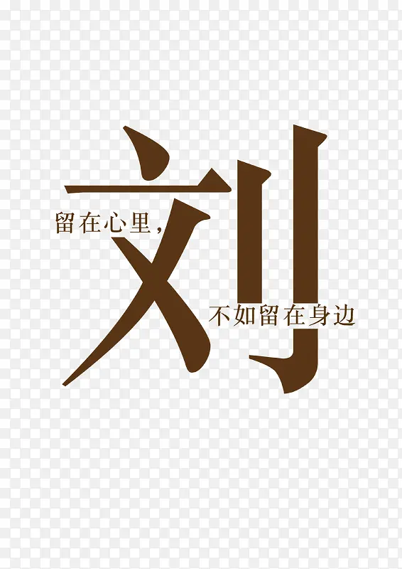 创意姓氏字体设计（刘）PNG图片素材下载_图片编号10734506-PNG素材网