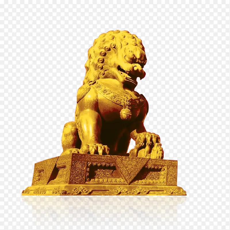 金色石狮雕塑装饰PNG图片素材下载_图片编号10736531-PNG素材网