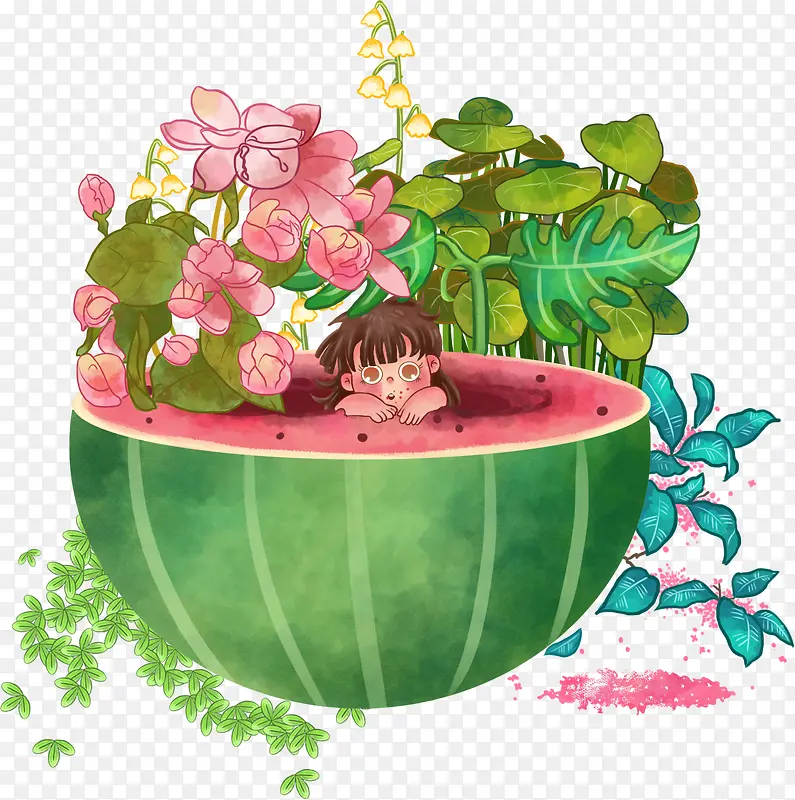 西瓜花藤元素