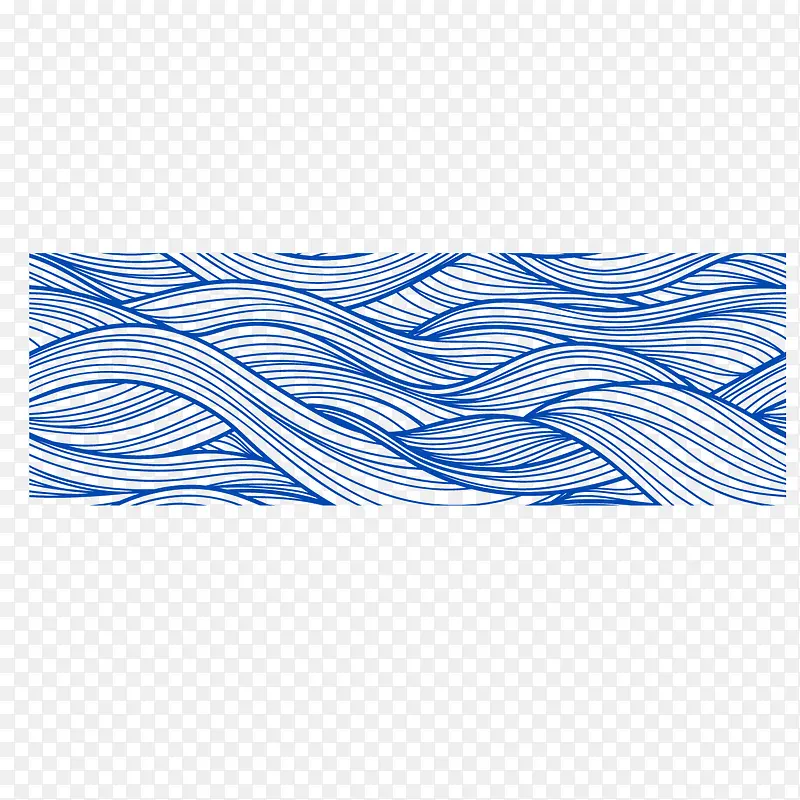 矢量海浪纹理蓝色条纹