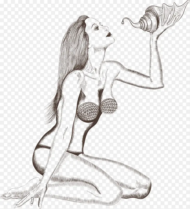美丽女人人物插画