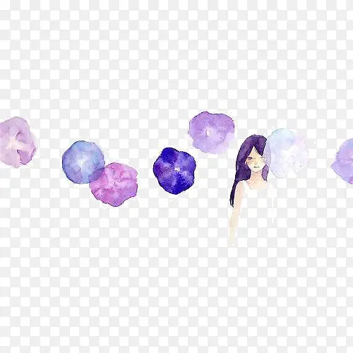 彩绘圆形花朵