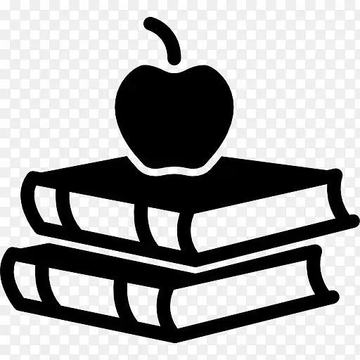 两本书和苹果上图标