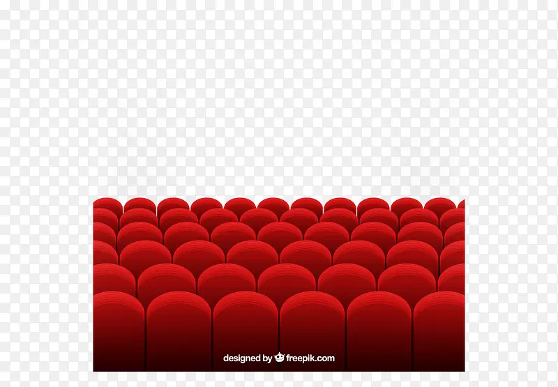 电影院红色沙发矢量