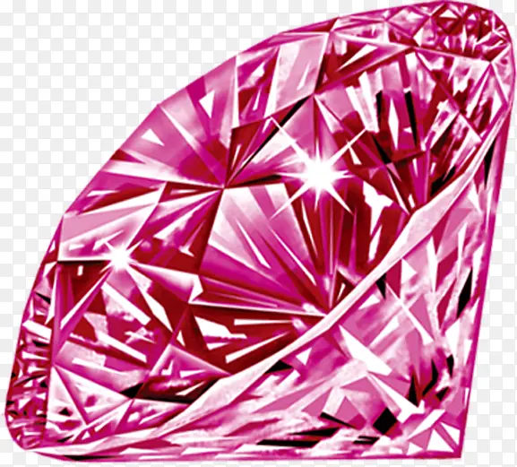 粉色卡通钻石