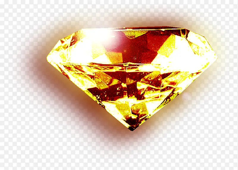 黄色创意钻石高清合成效果