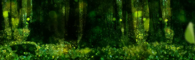 绿色森林淘宝背景