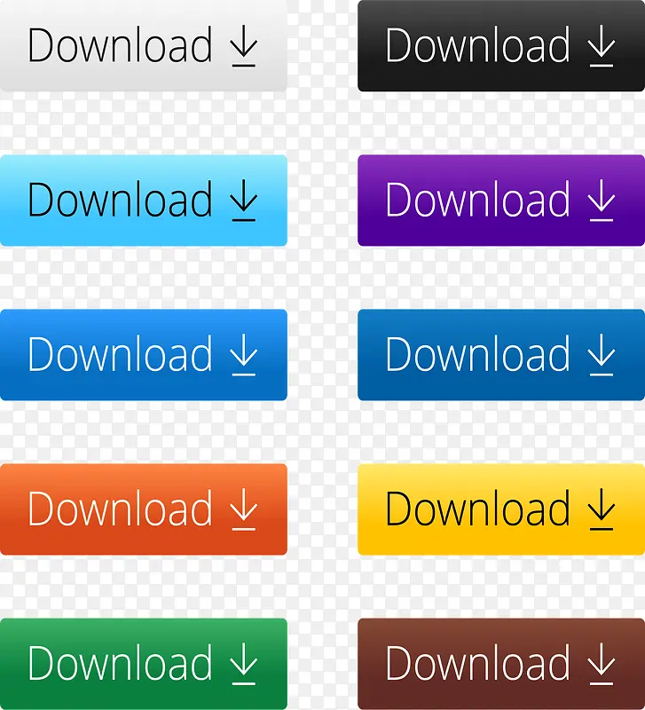 彩色网络下载按钮