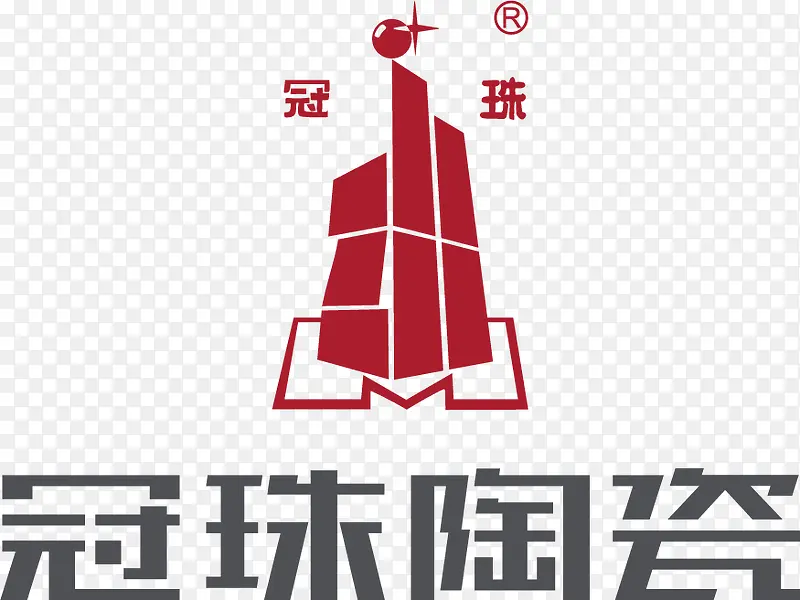 冠珠陶瓷居中logo