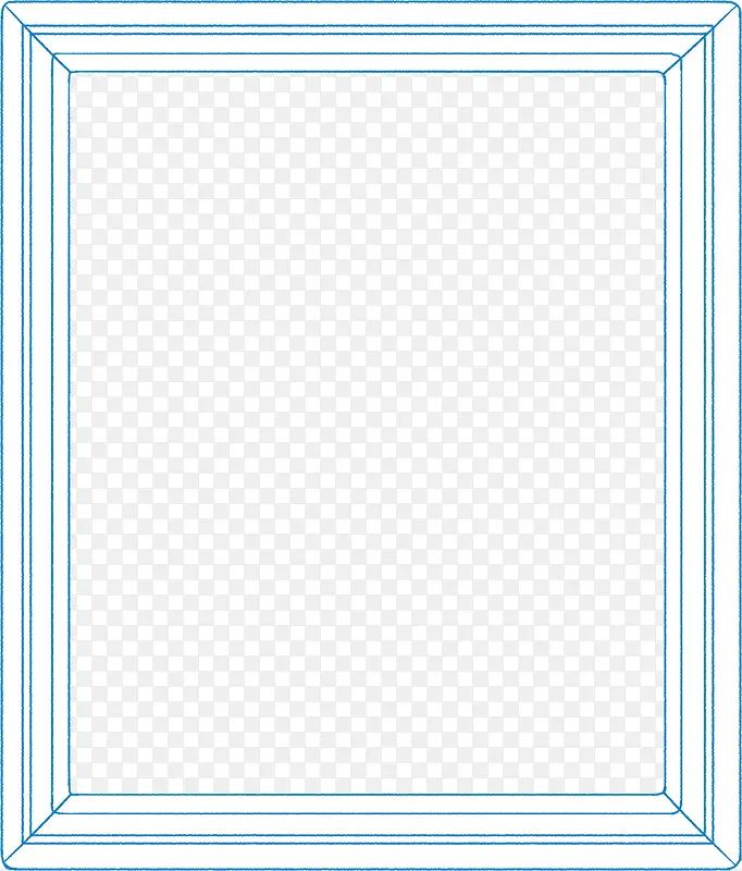 蓝色卡通手绘简约边框