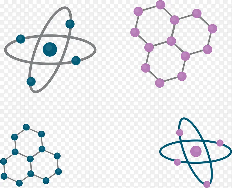 矢量手绘分子