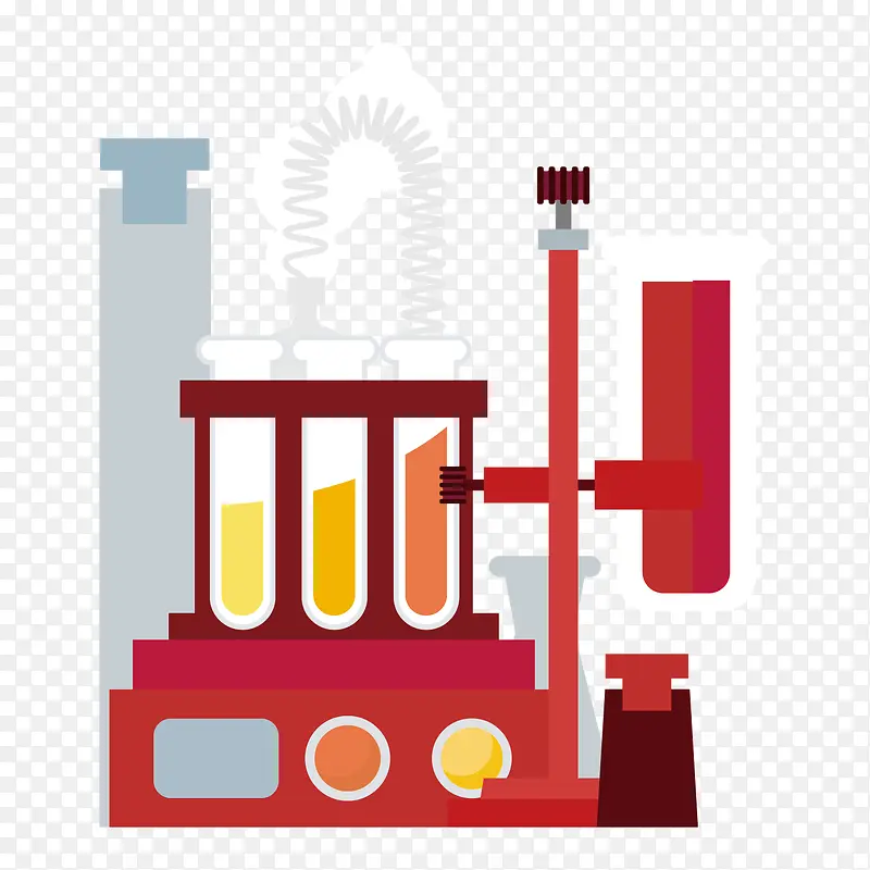 矢量化学试管实验