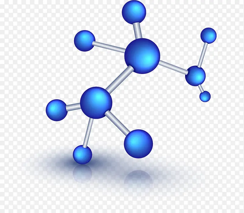 矢量手绘分子排列