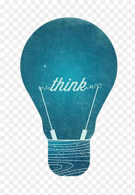 创意灯泡think