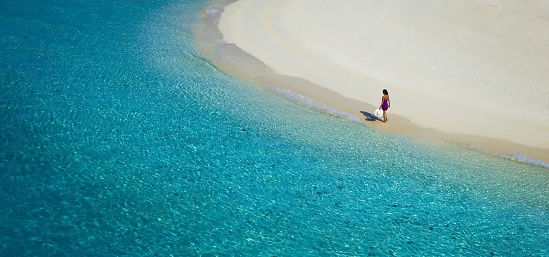 大海沙滩人物背景