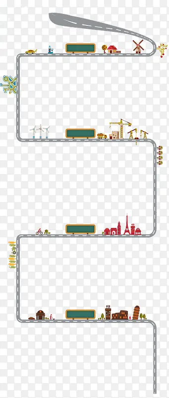 灰色高清卡通公路