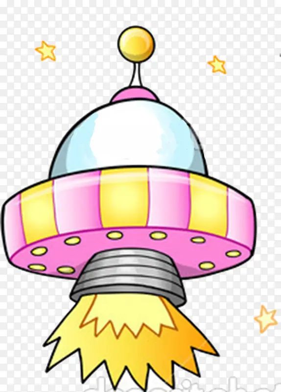 宇宙飞船卡通手绘