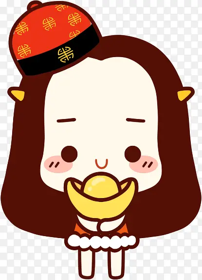 卡通小女孩