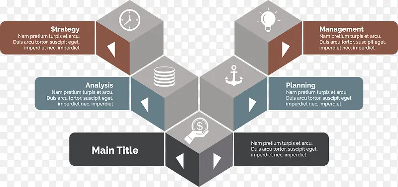 立方体商务信息图表