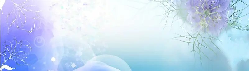 紫色梦幻花纹唯美背景banner　