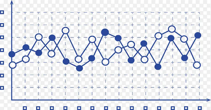蓝色股票矢量走势图