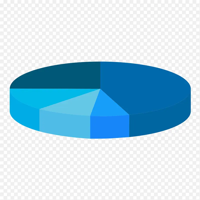 蓝色饼状图